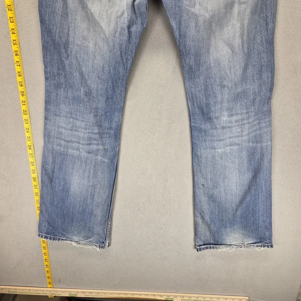 Diesel Jeans Mens 34x30 Blue Zatiny Med Wash Bootcut Button Fly 008XR